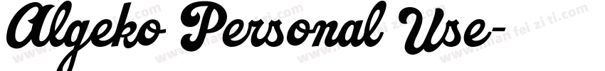 Algeko Personal Use字体转换